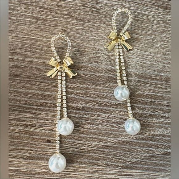 Rhinestone earrings N452 - Picture 3 of 5